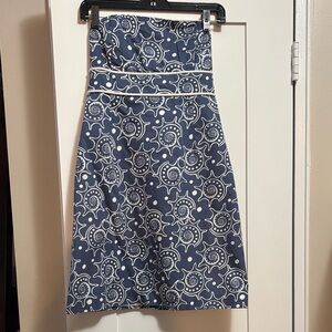Blue & white mini dress - vineyard vines-inspired look